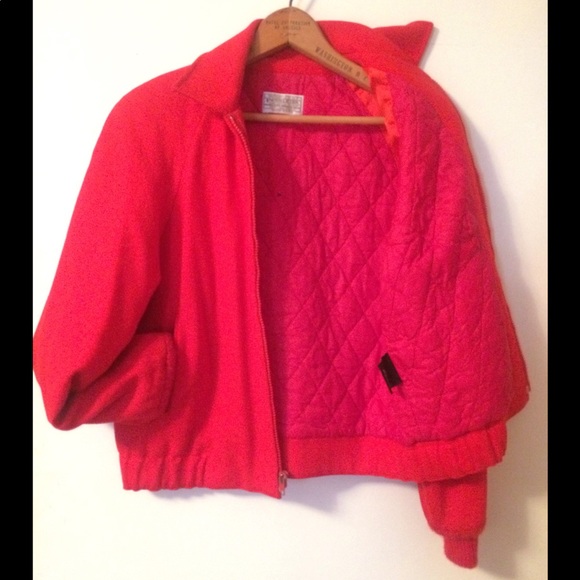 VTG PENDLETON Bomber Jacket- Wool- Classic Red - Picture 2 of 7